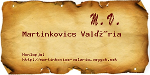 Martinkovics Valéria névjegykártya